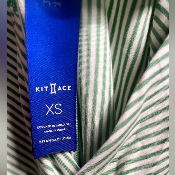 Kit and Ace scrappy sleeveless striped 2 pockets cotton blend midi dress XS - Picture 4 of 5